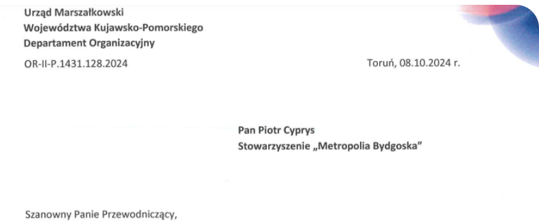 Wizyta profesora Priebe: Stowarzyszenie Metropolia Bydgoska pyta o dobór uczestników spotkania w Toruniu